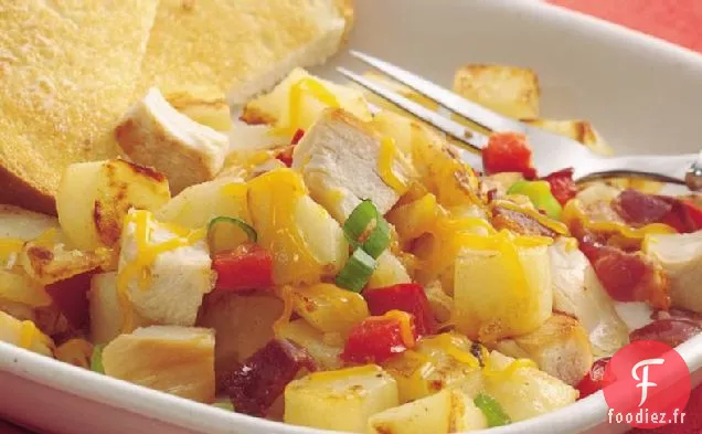 Poêle au Poulet Calicot et Pommes de Terre