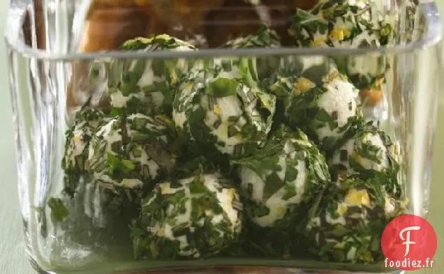 Mini Boules De Fromage Enrobées d'Herbes