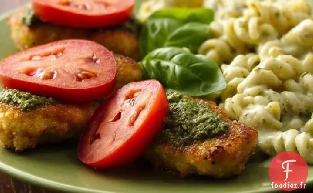 Poulet au Pesto Parmesan et Pâtes