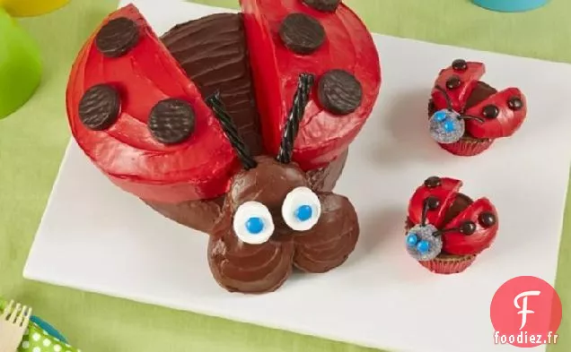 Gâteau Coccinelle et Cupcakes