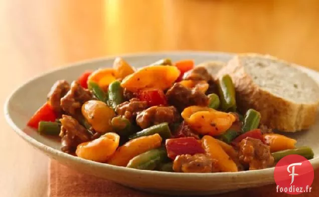 Saucisse Italienne et Haricots Verts