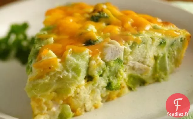 Tarte au Poulet et au Brocoli Sans Gluten Incroyablement Facile