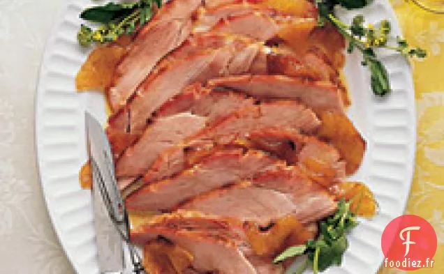Jambon glacé ananas-moutarde
