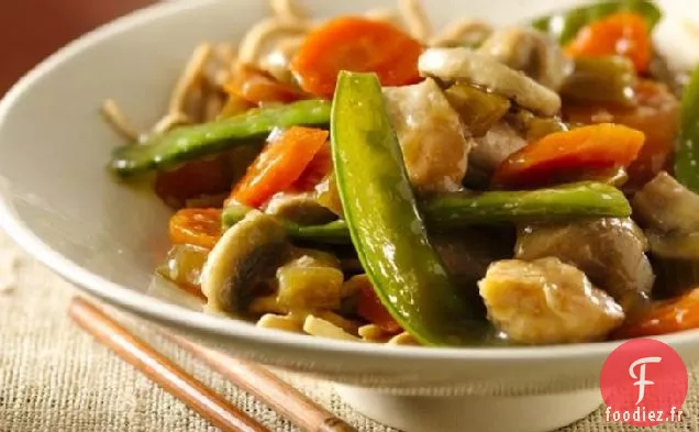 Chow Mein de Poulet à la Mijoteuse