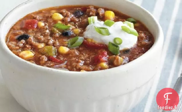 Chili Costaud de Maïs et de Haricots Noirs