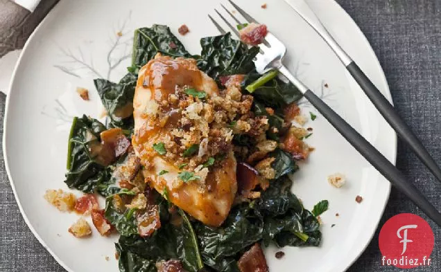 Poitrines de Poulet Glacées à l'Érable et Jus de Moutarde