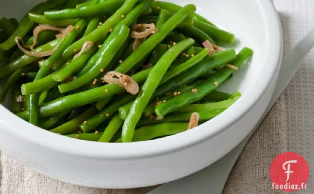 Haricots Verts au Beurre de Graines de Moutarde