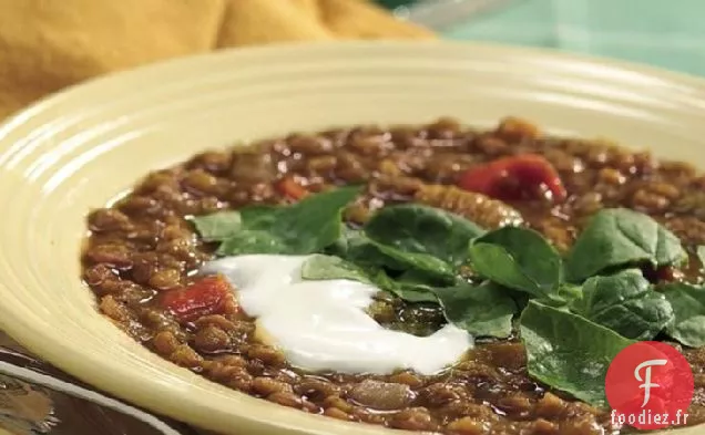 Soupe de Lentilles Au Curry à la Mijoteuse