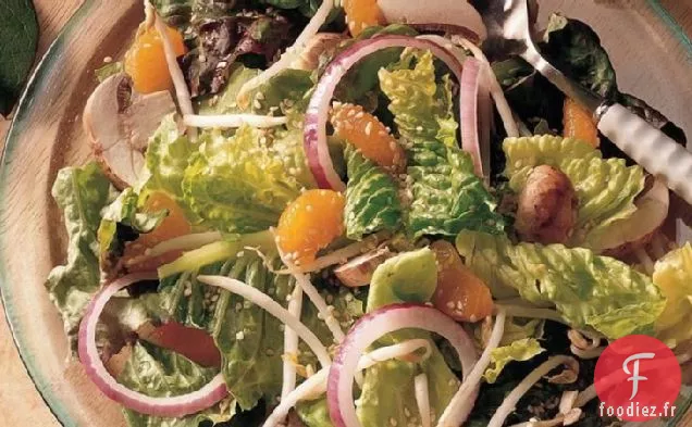 Légumes verts au Sésame et aux Oranges