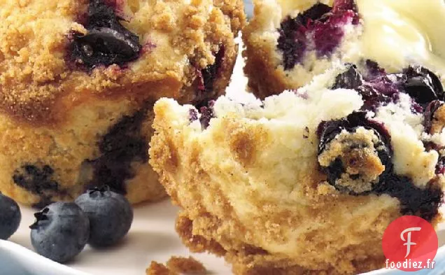 Muffins aux Myrtilles Garnis de Streusel