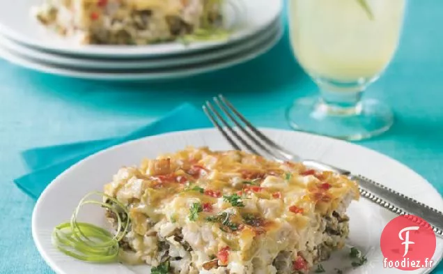 Casserole de Riz Sauvage au Fromage et Dinde