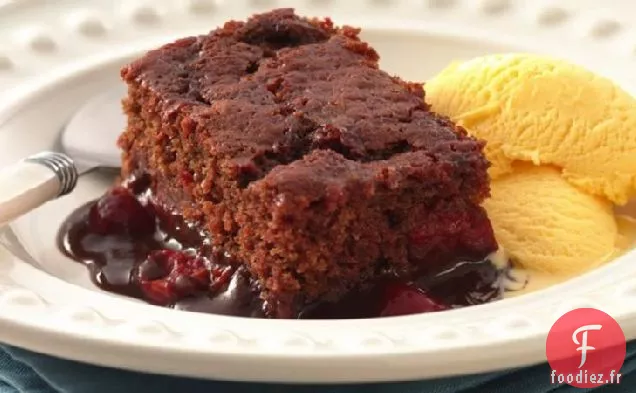 Gâteau au Pudding aux Cerises et au Chocolat