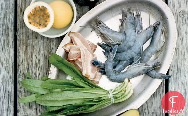 Crevettes Enveloppées de Bacon et Moutarde aux Fruits de la Passion