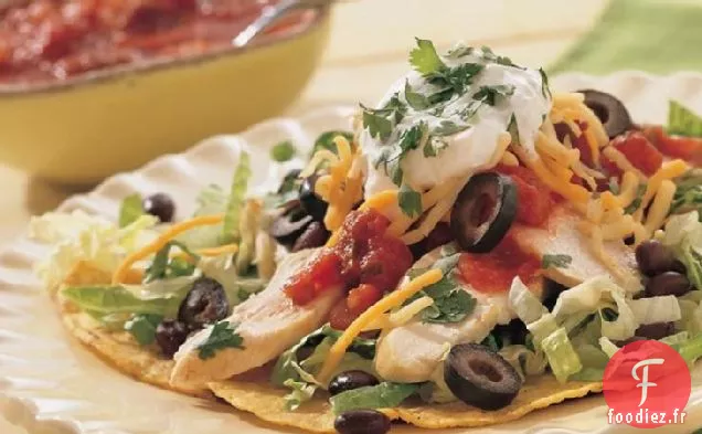 Salades Tostada Au Poulet Faciles