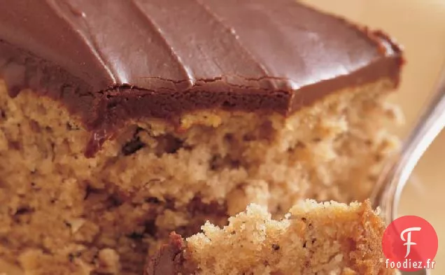 Gâteau à la banane avec Glaçage au Fudge