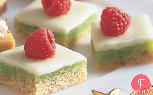 Barres de Citron Vert Au Chocolat Blanc