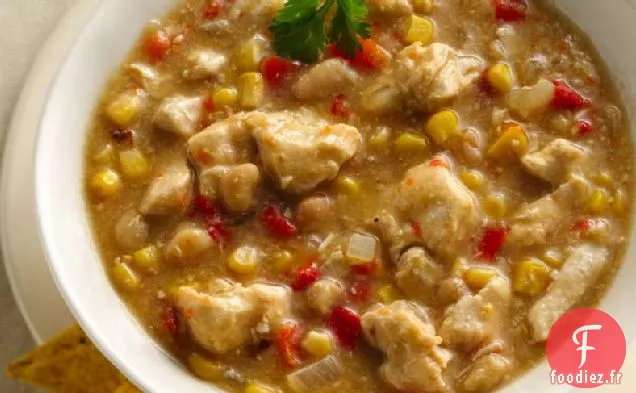 Chili au Poulet Blanc à la Mijoteuse