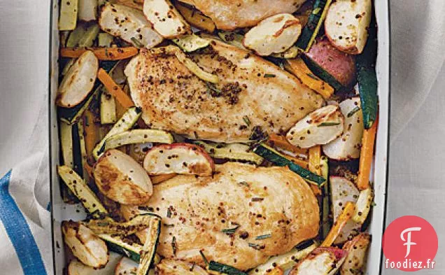 Poulet au Romarin aux Courgettes