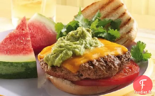 Hamburgers Chipotle Grillés au Guacamole