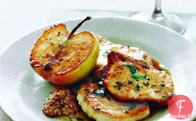 Côtelettes de Porc aux pommes Granny Smith