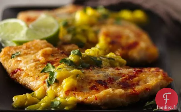 Tilapia Épicé avec Sauce Miellée à la Mangue et au Citron Vert