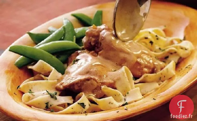 Poulet Mijoté à la Sauce Crémeuse au Paprika