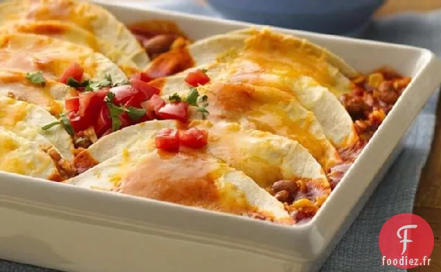 Enchiladas de Riz Mexicain Sans Rouleau