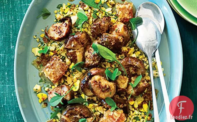 Chou-Rave rôti et Œufs à la Moutarde et au Miel