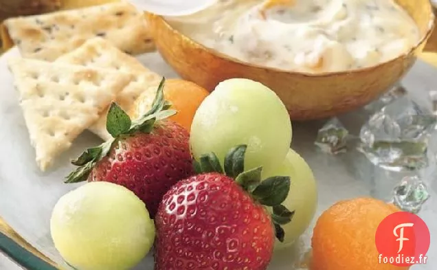 Fruits Frais avec Trempette au Gingembre