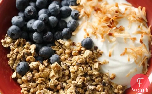 Bol de Yaourt au Chocolat et à la Noix de Coco Grillée