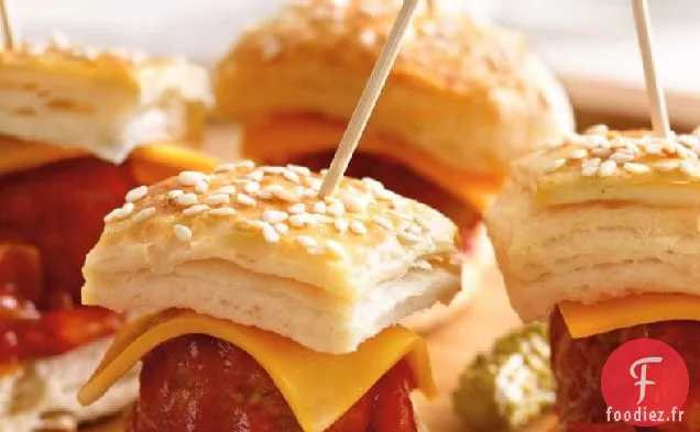 Mini Hamburgers aux Boulettes de Viande