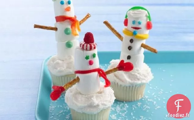 Cupcakes Bonhomme De Neige