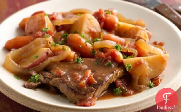 Souper de Steak Suisse à la Mijoteuse