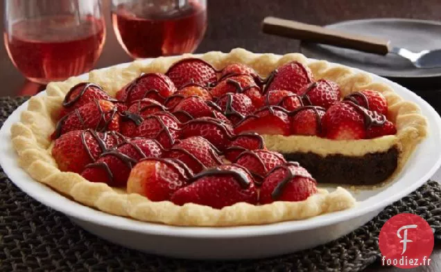 Tarte au Fudge aux Fraises