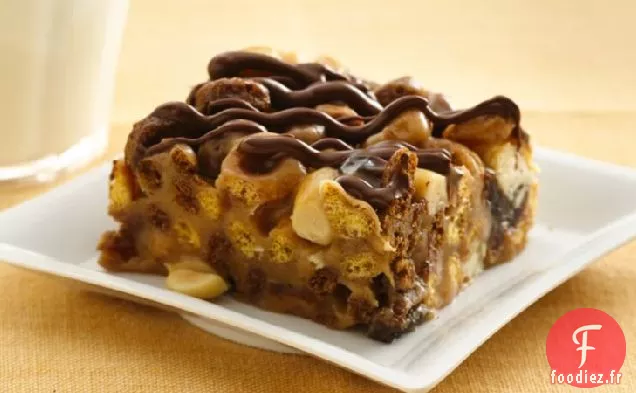 Barres de Céréales au Beurre d'Arachide Au Chocolat Sans Cuisson