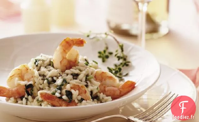 Risotto aux Crevettes au Champagne