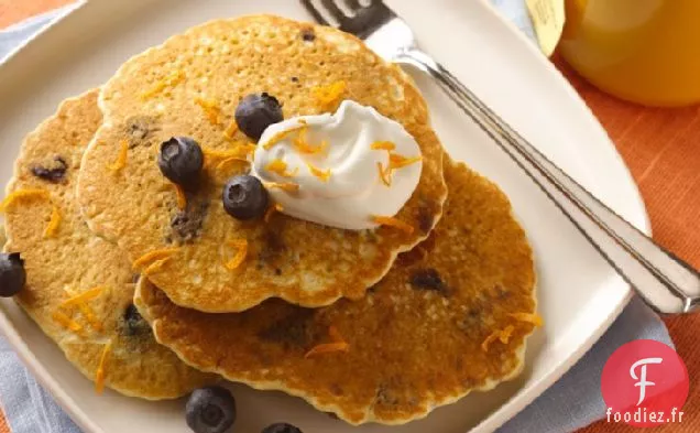 Crêpes aux Myrtilles et à l'Orange