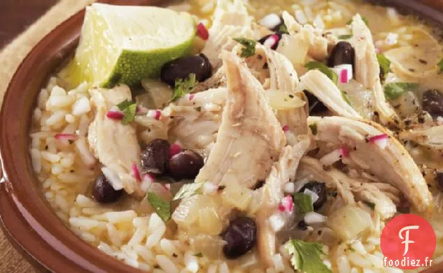 Soupe de Poulet de style Caribéen à la Mijoteuse au Citron Vert et à la Coriandre