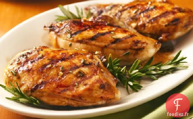 Poitrines De Poulet Grillées Glacées au Balsamique