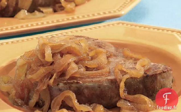 Steaks de Thon aux Oignons Caramélisés