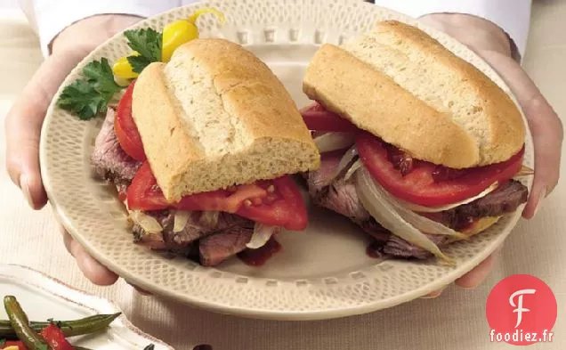 Sandwichs au Steak Grillé et à l'Oignon