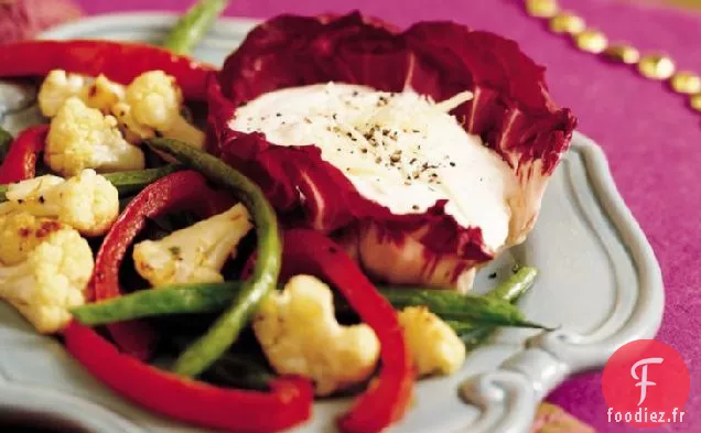 Légumes Rôtis avec Trempette César Crémeuse