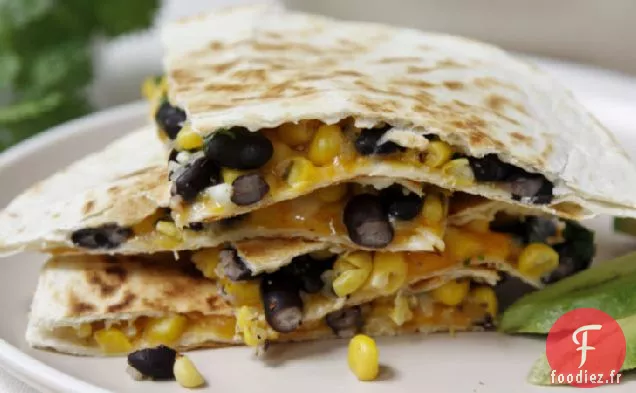 Quesadillas aux Haricots Noirs et au Maïs