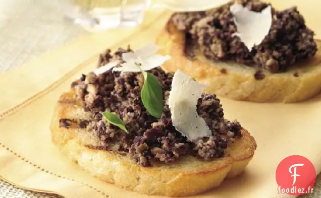 Bruschetta aux Champignons et aux Olives