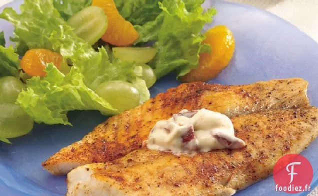 Filets de Poisson à la Mayonnaise au Poivron Rouge Rôti