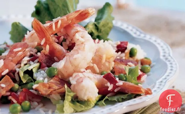 Salade de Paella aux Crevettes