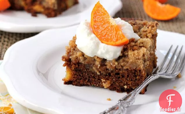 Gâteau au Café Streusel aux Pommes et au Pain d'Épice