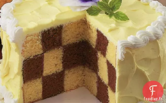 Gâteau en Damier Au Chocolat
