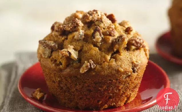 Muffins à la Citrouille au Gingembre et aux Pacanes Confites Sucrées