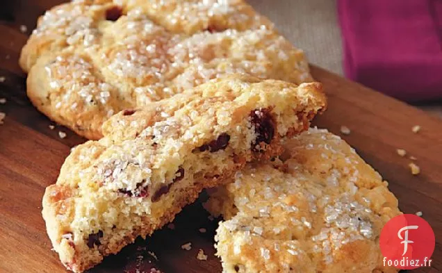 Scones de Canneberges Au Chocolat Blanc